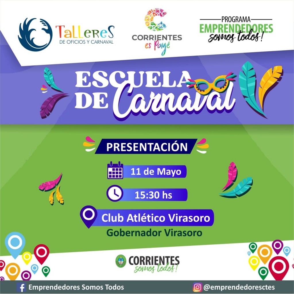 Se presentará taller de carnaval en Virasoro