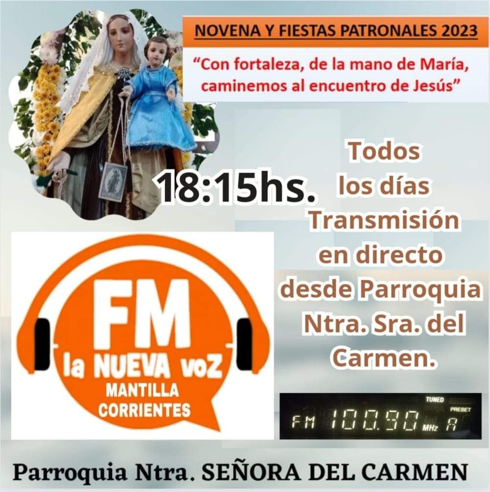 Transmisión en directo desde la Parroquia Nuestra Señora del Carmen.