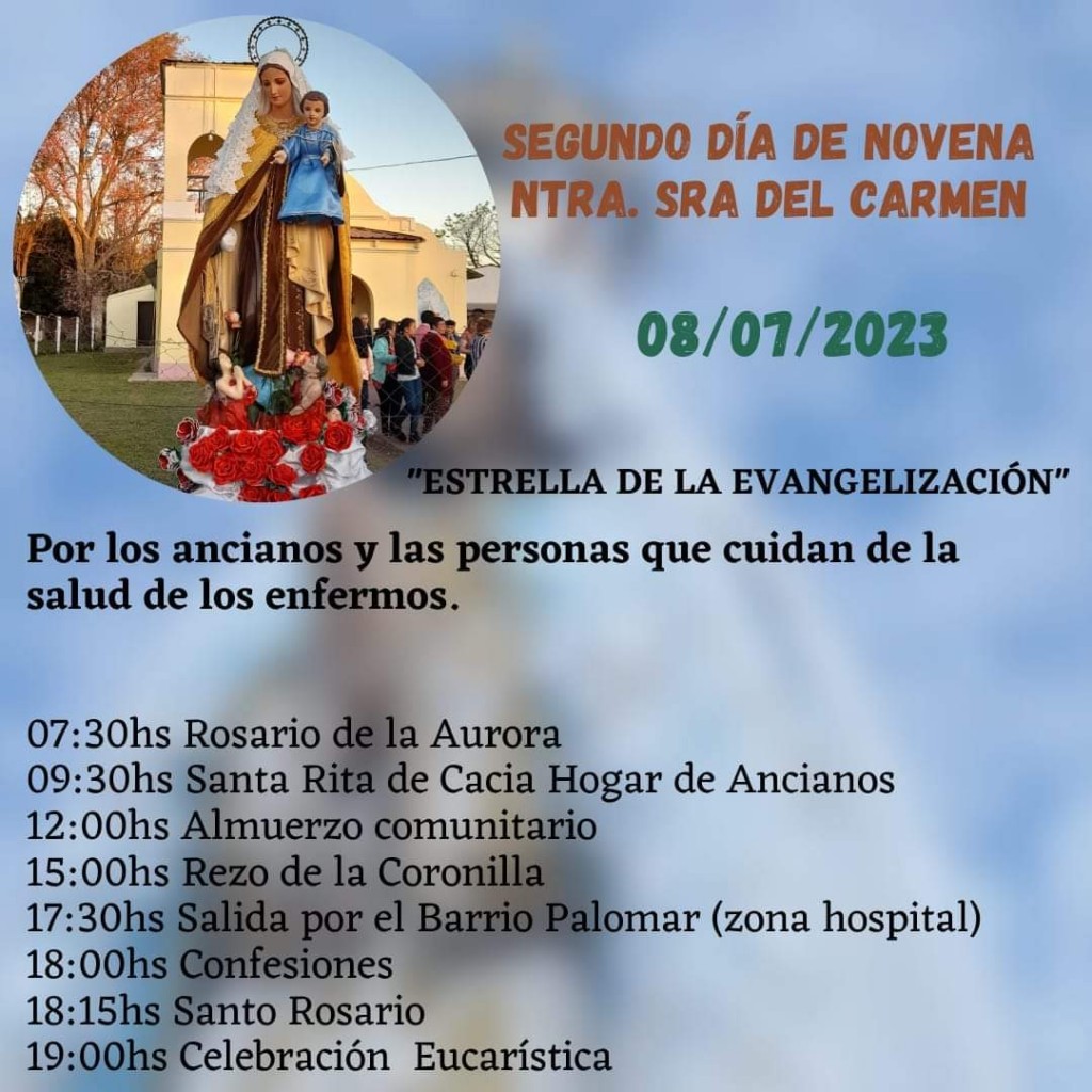 Segundo día de Novena en Honor a Nuestra Sra del Carmen de Mantilla.