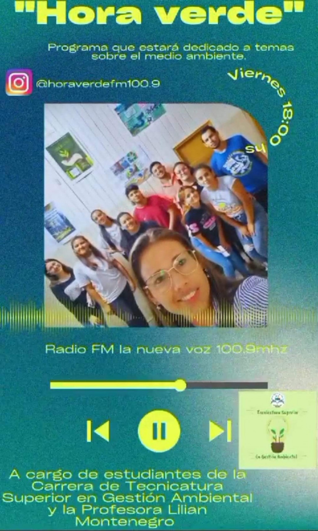 Alumnos de la Tecnicatura arrancarán con un programa radial sobre medio ambiente.